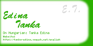 edina tanka business card